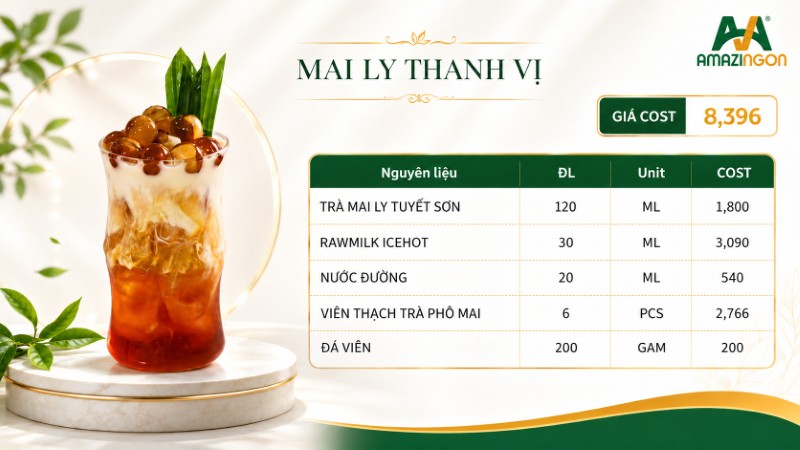 Nguyên liệu cho 1 ly trà sữa chuẩn vị tối ưu giá cost từ AMAZINGON Nguyên liệu cho 1 ly trà sữa chuẩn vị tối ưu giá cost từ AMAZINGON