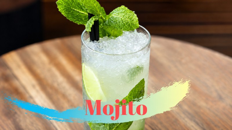 Mojito the mát với Rum, chanh tươi và lá bạc hà Mojito the mát với Rum, chanh tươi và lá bạc hà
