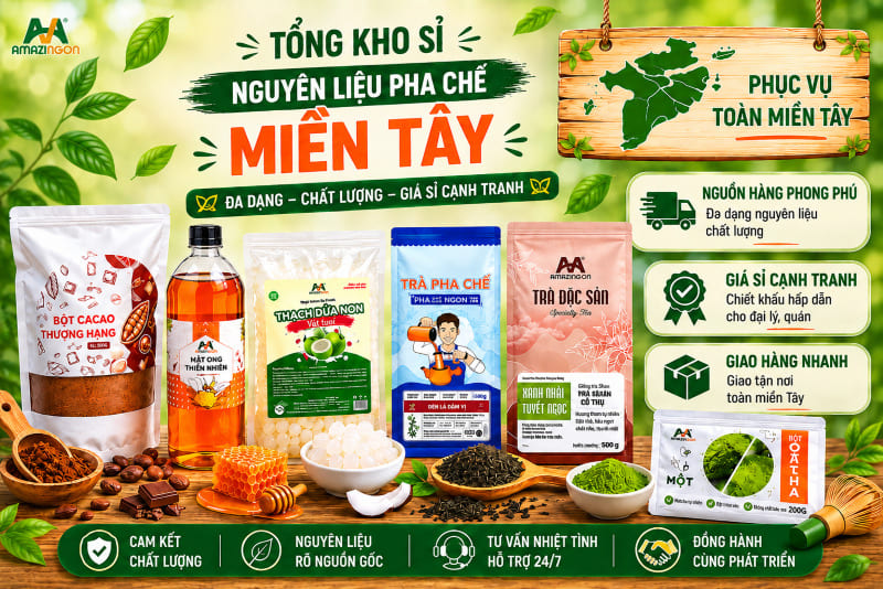 nguyên liệu pha chế miền tây