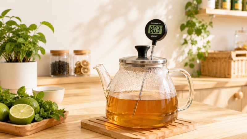 Nhiệt độ pha trà xanh để trà chanh không bị đắng 