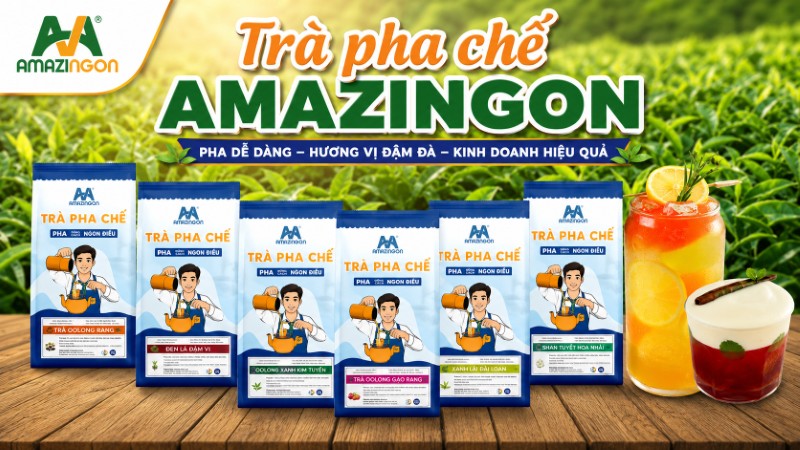 Các dòng trà pha chế AMAZINGON cung cấp cho kênh Horeca