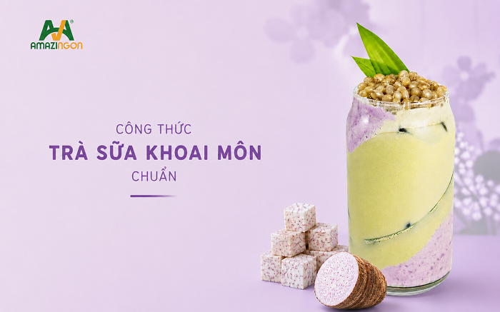 Cách làm trà sữa khoai môn chuẩn vị