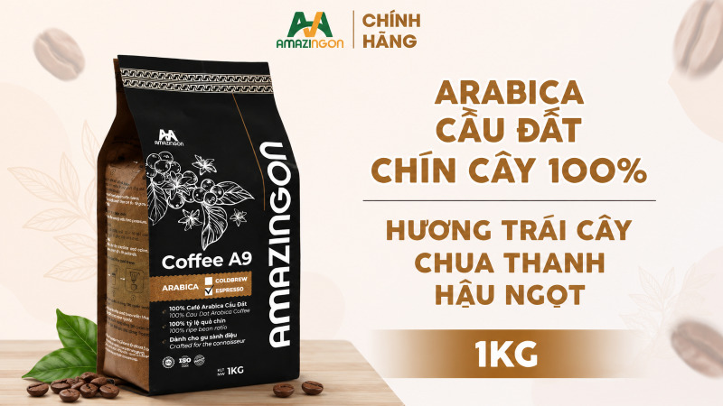 Cafe AMAZINGON Arabica Cầu Đất chuyên Cold Brew với hương vị trái cây chua thanh 