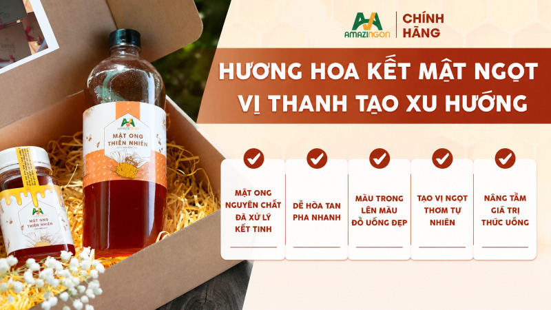 Mật ong thiên nhiên nguyên chất 100% tai AMAZINGON 