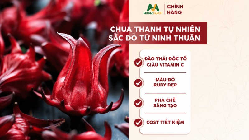 Đài hoa atiso đỏ khô dùng trong pha chế đồ uống 
