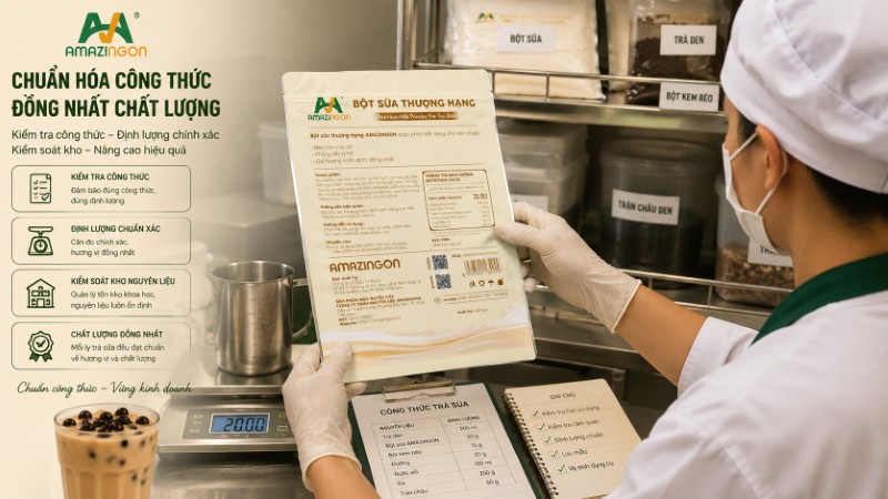 Bột sữa ổn định giúp quán chuẩn hóa công thức và tối ưu vận hành Bột sữa ổn định giúp quán chuẩn hóa công thức và tối ưu vận hành