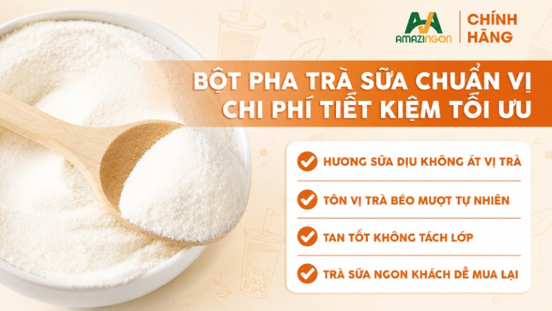 Bột sữa chuẩn vị AMAZINGON kết hợp linh hoạt với đa dạng nhóm nguyên liệu