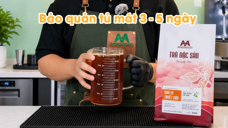 Trà Cold Brew có thể bảo quản ở tủ mát từ 3-5 ngày Trà Cold Brew có thể bảo quản ở tủ mát từ 3-5 ngày