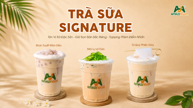 Bộ sưu tập trà sữa signature từ trà shan tuyết