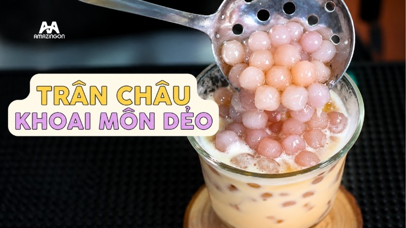 Trân châu khoai môn dẻo phù hợp cho nhiều nền đồ uống khác nhau tại các mô hình trà sữa