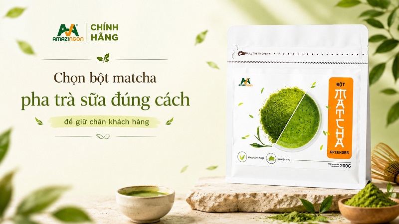 Bột matcha pha trà sữa
