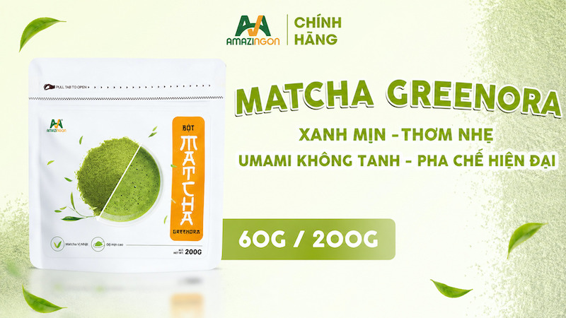 Matcha Greenora AMAZINGON sáng tạo cho mọi menu quán