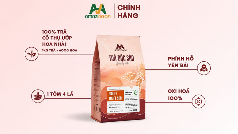 Trà đặc sản Mai Ly Tuyết Sơn AMAZINGON Trà đặc sản Mai Ly Tuyết Sơn AMAZINGON
