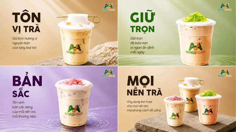 Bộ sưu tập trà sữa Signature từ AMAZINGON Bộ sưu tập trà sữa Signature từ AMAZINGON