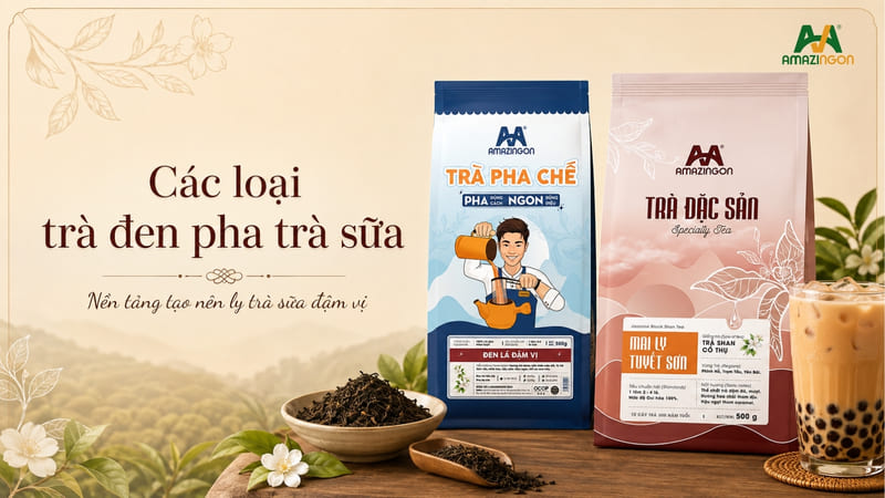 các loại trà đen pha trà sữa