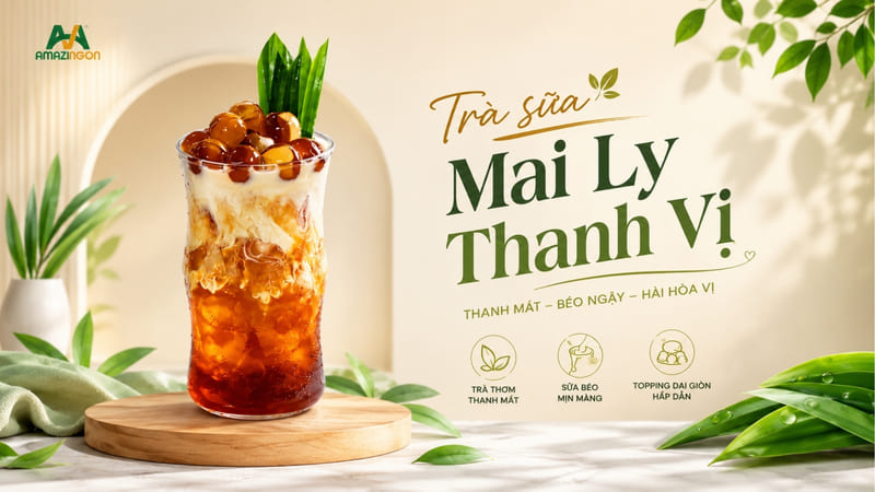 Trà sữa Mai Ly Thanh Vị thức uống nhẹ nhàng từ AMAZINGON Trà sữa Mai Ly Thanh Vị thức uống nhẹ nhàng từ AMAZINGON