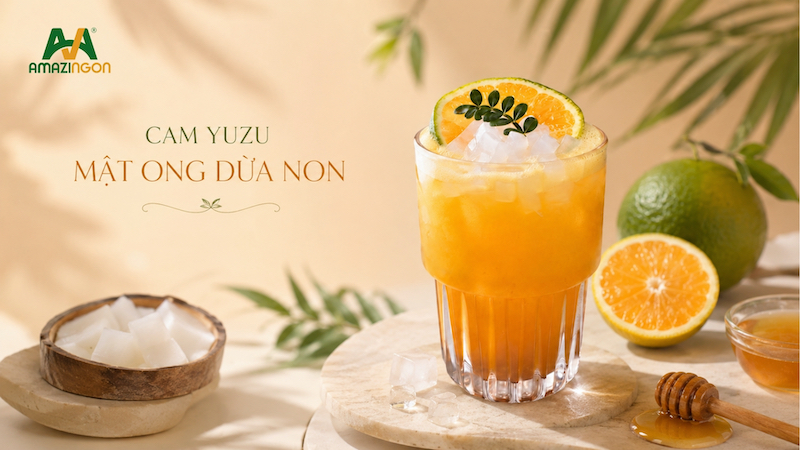 Cam Yuzu mật ong dừa non - Thức uống thanh mát cho nhiều nhóm khách hàng