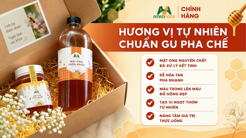 Mật ong hoa cà phê nguyên chất 100% AMAZINGON
