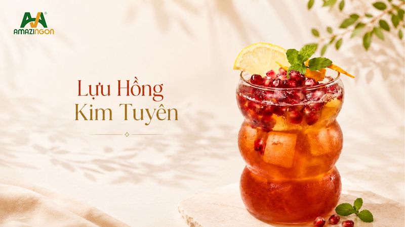 Trà lựu hồng Kim Tuyên - Công thức hoàn hảo từ AMAZINGON