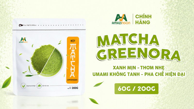 Matcha Greenora bột pha chế cao cấp từ AMAZINGON 