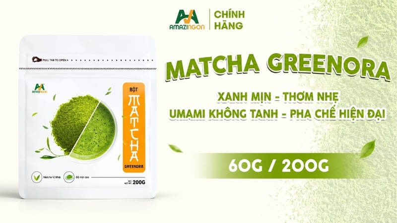 Matcha Greenora - Giải pháp nguyên liệu Matcha Latte từ AMAZINGON Matcha Greenora - Giải pháp nguyên liệu Matcha Latte từ AMAZINGON