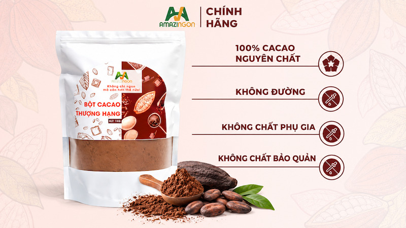 Bột Cacao Thượng Hạng AMAZINGON nguyên liều nền cho menu