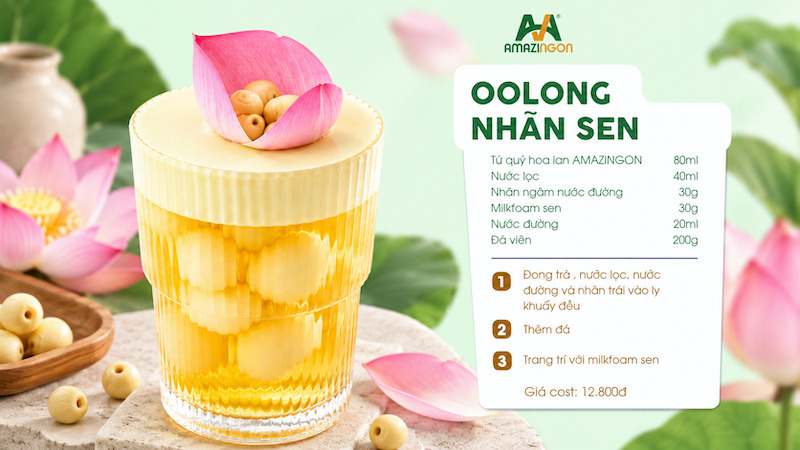 Thanh tao nhẹ nhàng đậm chất Á Đông với trà Oolong Nhãn Sen