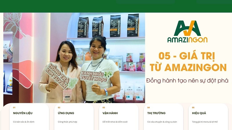AMAZINGON đồng hành cùng quán xây dựng công thức và giải pháp pha chế