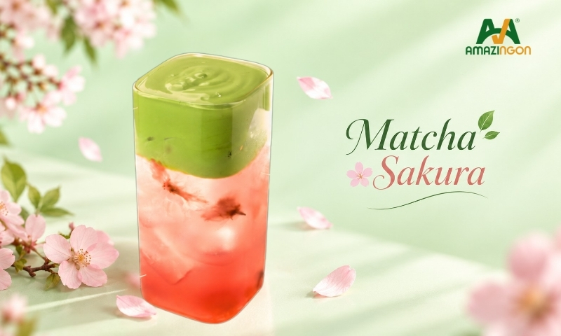 Matcha Sakura món uống hấp dẫn mùa Thu cho quán F&B