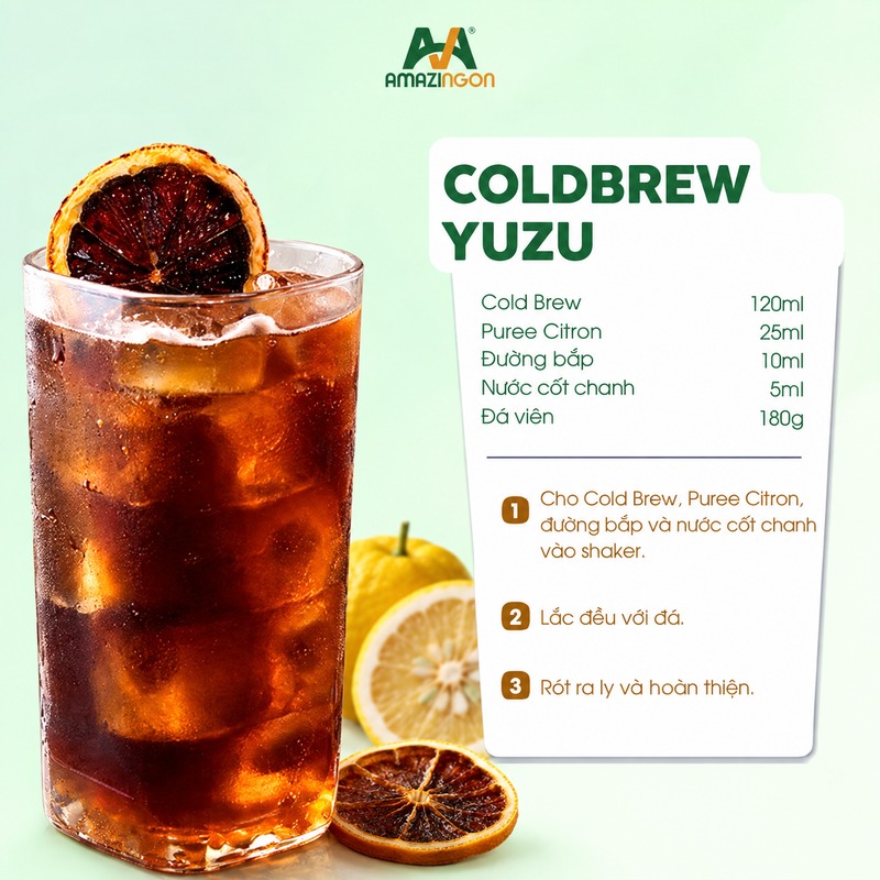 Công thức Coldbrew Yuzu AMAZINGON