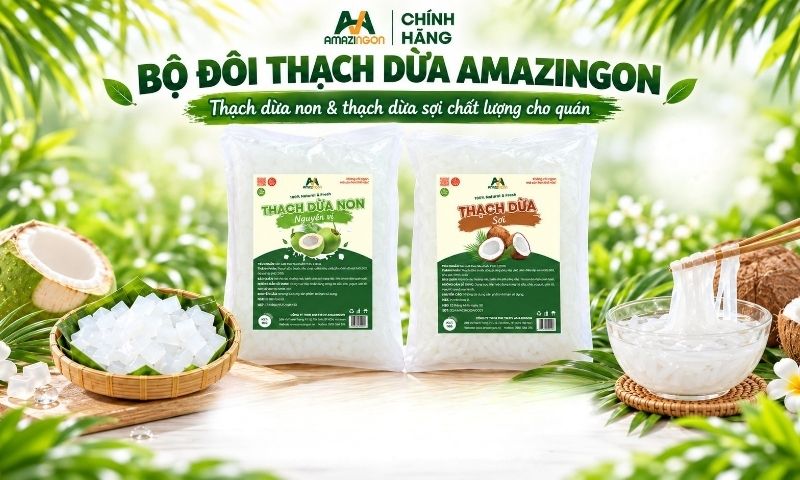 Bộ đôi thạch dừa non và thạch dừa sợi AMAZINGON