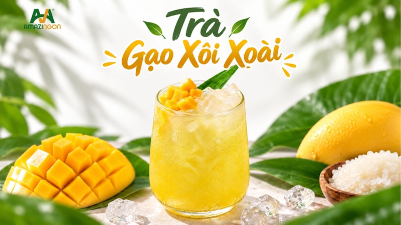 Trà gạo xôi xoài lựa chọn đổi mới món trà trái cây cho menu quán