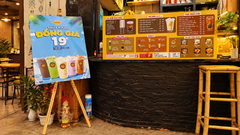 Menu thức uống có tại TRẠM Kafe & Tea 