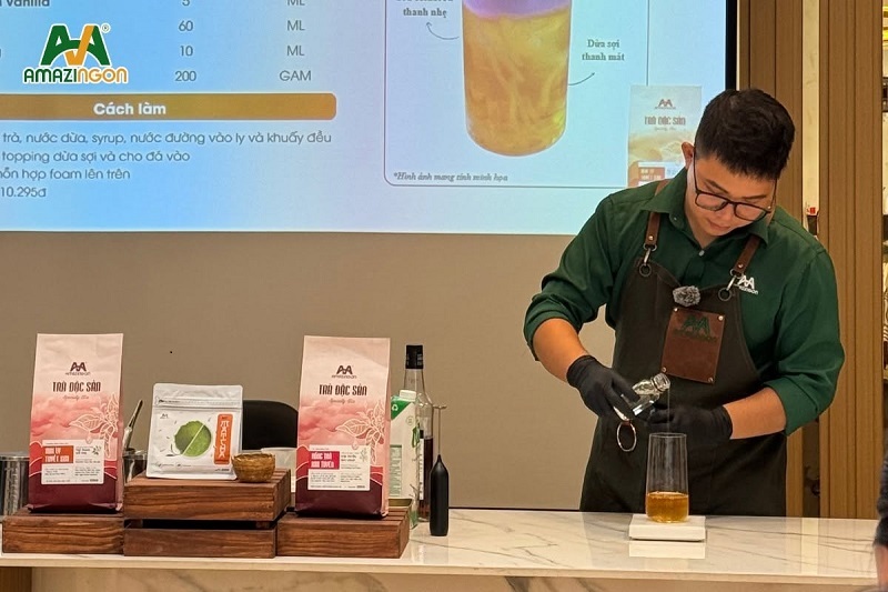 AMAZINGON hướng dẫn pha chế và giới thiệu giải pháp nguyên liệu cho menu đồ uống