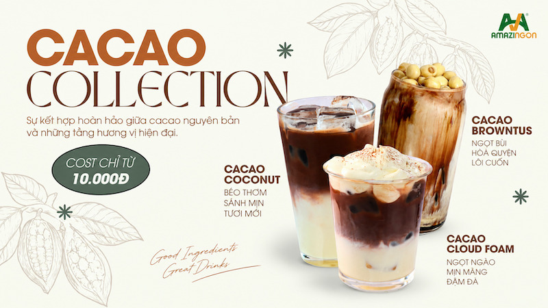 Bộ sưu tập đồ uống cacao kết hợp nguyên liệu địa phương và công thức hiện đại