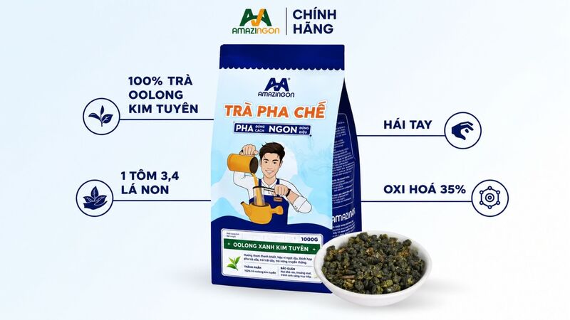 Trà ô long xanh Kim Tuyên của AMAZINGON