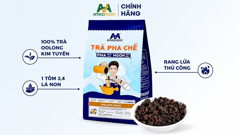 Trà pha chế Oolong rang AMAZINGON Trà pha chế Oolong rang AMAZINGON