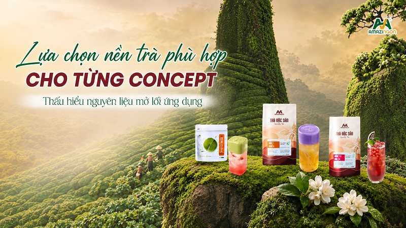 Trà trái cây hot trend với các nền trà phù hợp cho từng concept đồ uống AMAZINGON