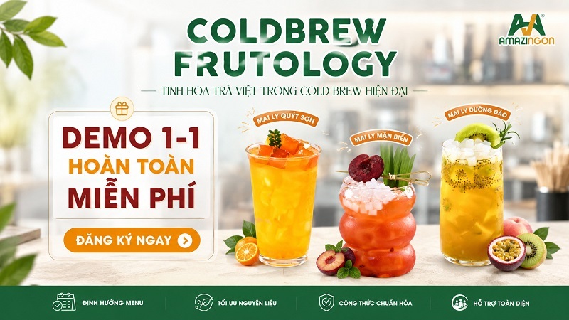 Bộ sưu tập trà trái cây hot trend 2026 với các công thức đồ uống từ AMAZINGON
