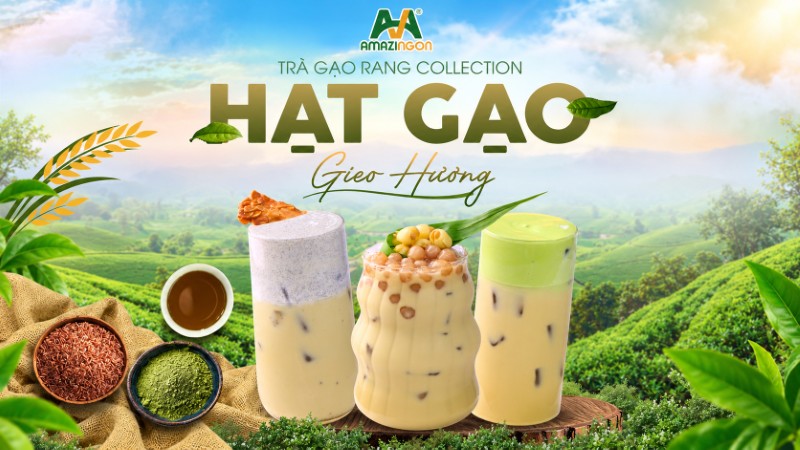 Hạt gạo gieo hương - BST trà gạo rang từ AMAZINGON