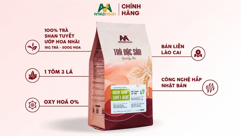 Trà đặc sản Xanh Nhài Tuyết Ngọc AMAZINGON