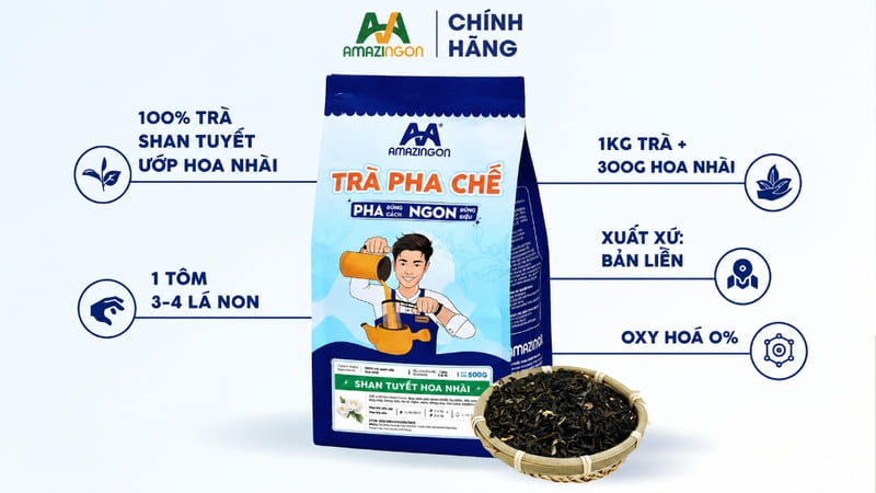 Trà Shan Tuyết Hoa Lài của AMAZINGON