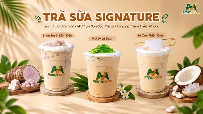 Bst trà sữa signature từ AMAZINGON