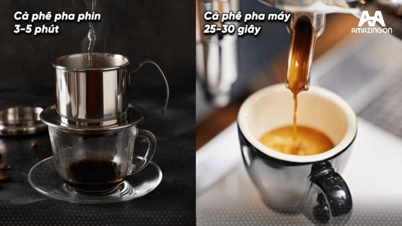 So sánh quy trình vận hành pha máy và pha tay