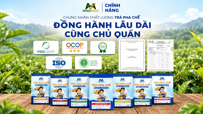AMAZINGON đồng hành phát triển menu quán với đa dạng nền trà chất lượng
