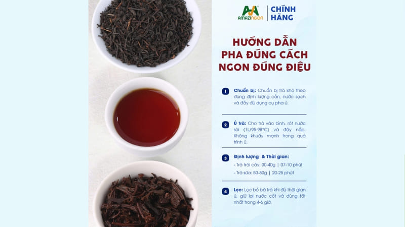 Cách ủ trà đen nguyên lá chuẩn vị từ AMAZINGON Cách ủ trà đen nguyên lá chuẩn vị từ AMAZINGON