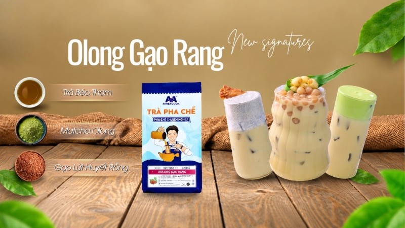 Trà pha chế oolong gạo rang AMAZINGON