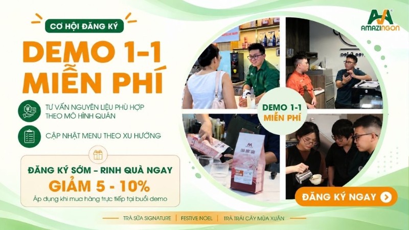 Đăng ký trải nghiệm cùng AMAZINGON để xây dựng món mới cho menu quán