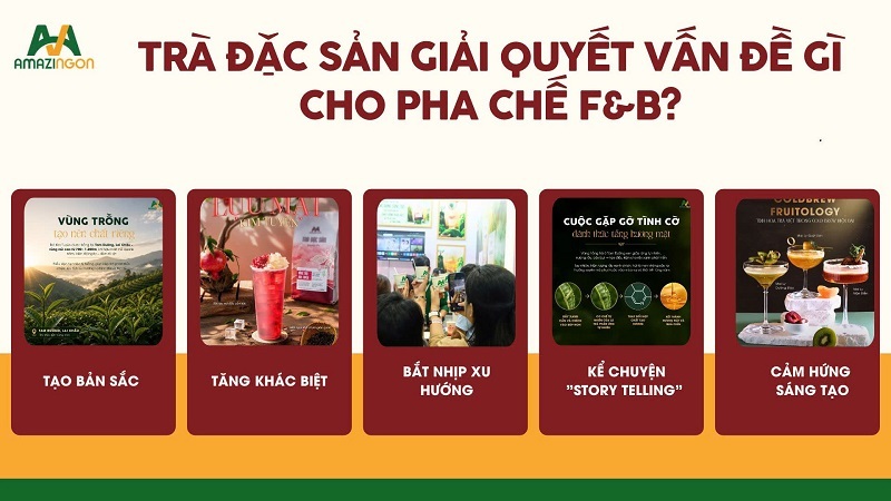 Trà đặc sản AMAZINGON giúp quán F&B tạo dấu ấn riêng, bắt trend và sáng tạo menu khác biệt